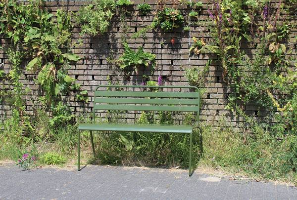 Gartenbank Max Grün - Tiefe: 120 cm
