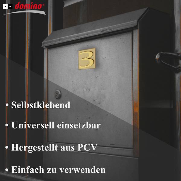 Hausnummer ZNAL Gold - Kunststoff - 40 x 47 x 1 cm
