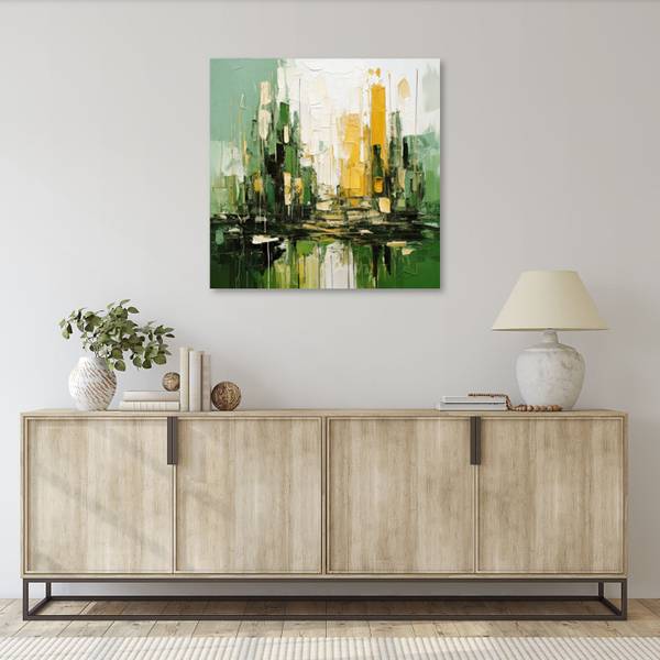 Canvas schilderij Stad 60 x 60 cm