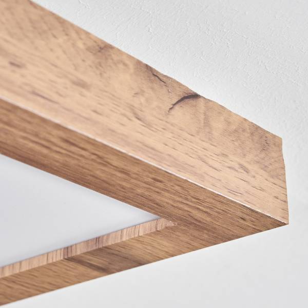 Deckenleuchte Valdazzo Weiß - Holzwerkstoff - Metall - 35 x 6 x 35 cm