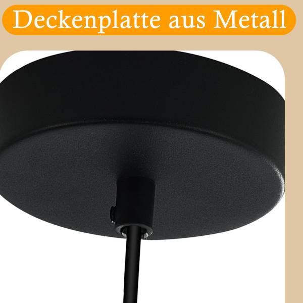 Pendelleuchte Marmon Schwarz - Metall - 8 x 147 x 8 cm