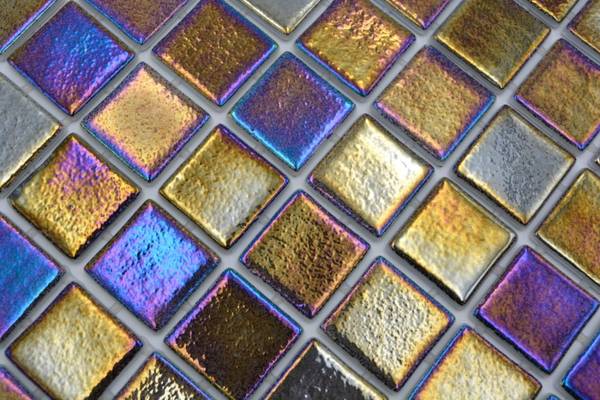 Mosaikfliesen 220-P55386 Schwarz - Glas - 32 x 32 x 32 cm
