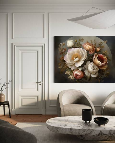 Canvas schilderij Bloemen 100 x 70 cm