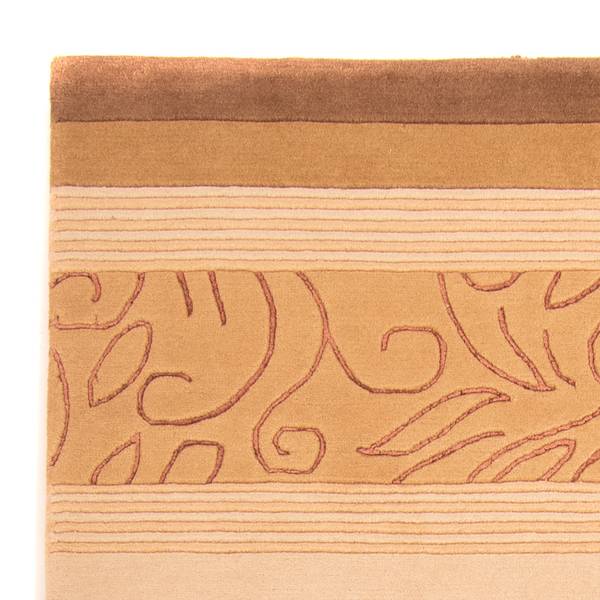 Handgeknüpft Wollteppich Braun - Wolle - 144 x 2 x 200 cm