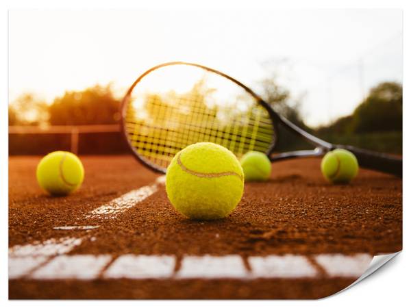 Fototapete Tennisschläger Court Sport 150 x 105 x 105 cm