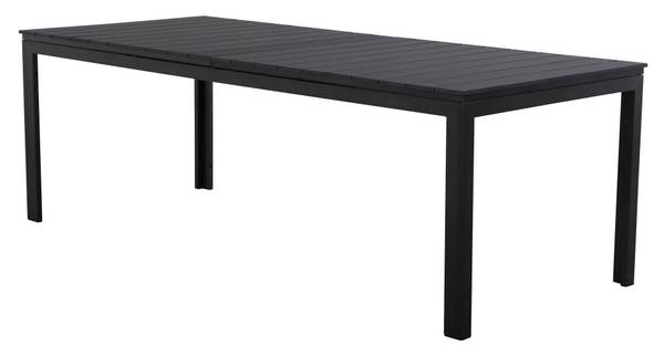 Table de jardin WILLY Polywood noire Noir - Métal - 230 x 76 x 95 cm