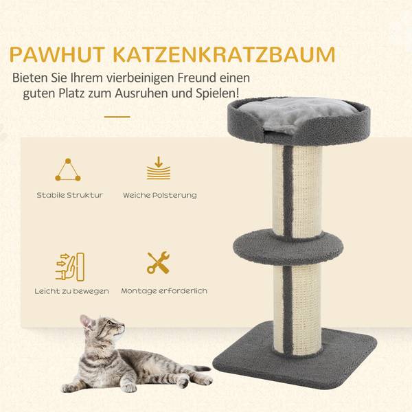 Katzenkratzbaum CP31 Grau - Kunststoff - 91 x 91 x 45 cm