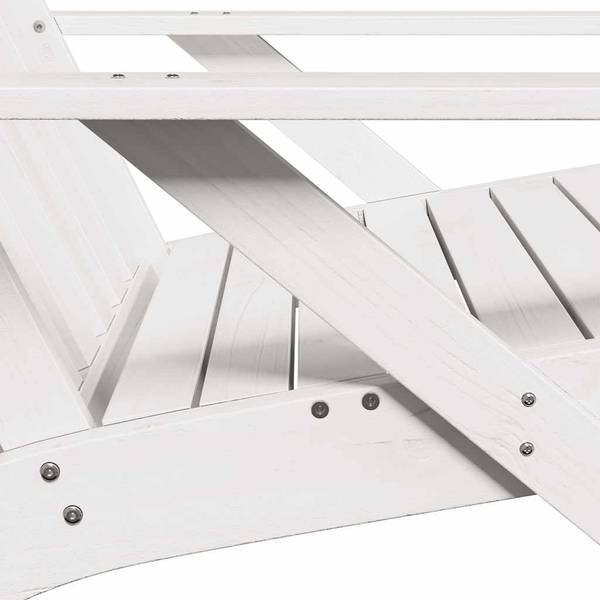 Chaise de jardin adirondack 3044360-1 Blanc - Pin - 75 x 77 x 77 cm