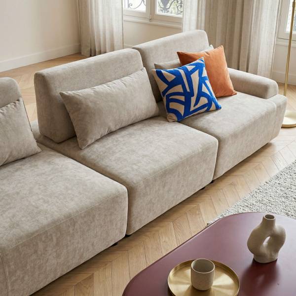 3-Sitzer-Sofa Callisto Cremeweiß