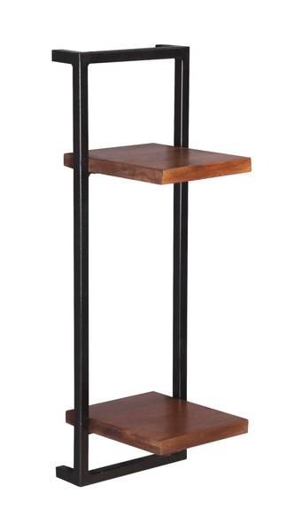 PANAMA Wandregal-Set, 4-teilig Schwarz - Braun - Mango - 95 x 75 x 25 cm