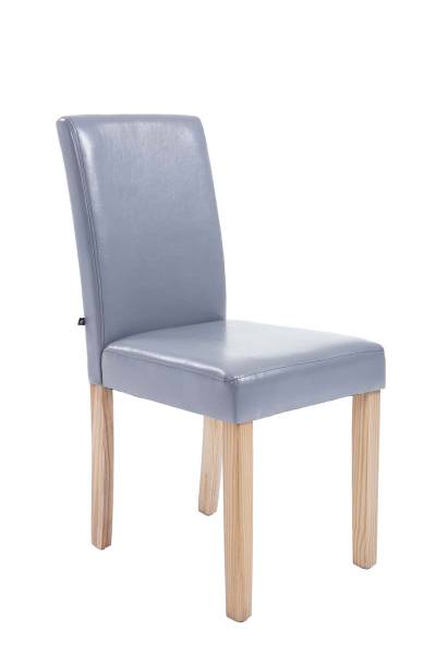 Eetkamerstoel Ina grijs - kunstleer - 41 x 91 x 47 cm