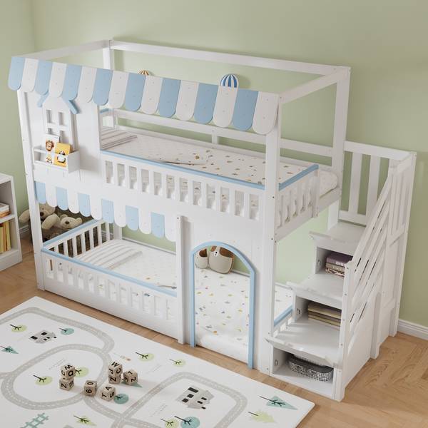 Stockbett K-1749 Weiß - Holzwerkstoff - 104 x 170 x 253 cm
