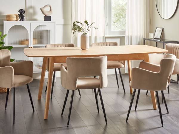 Eettafel MADOX bruin - lichtbruin - 90 x 150 cm