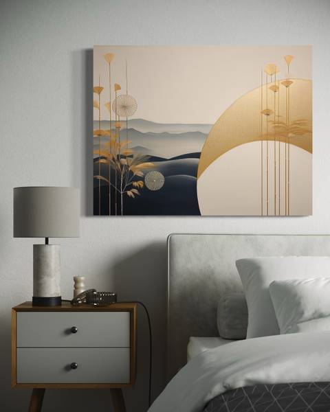 Wandbild boho-landschaft 100 x 70 cm