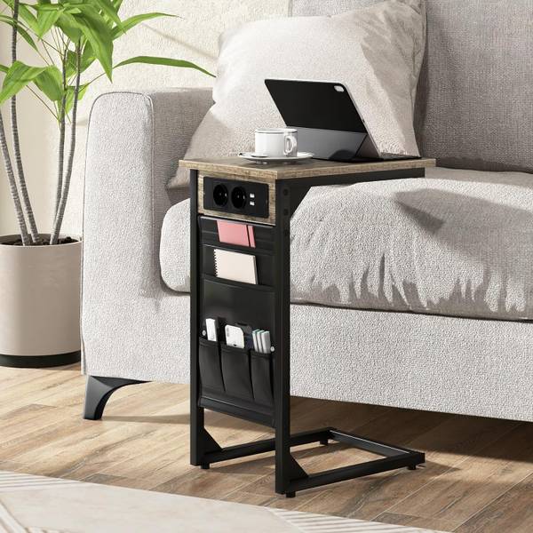 Beistelltisch VH32083PQ-4OR (2er Set) Braun - Holzwerkstoff - 30 x 60 x 40 cm