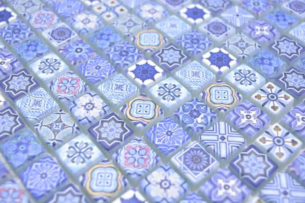 Mosaikfliesen 78-RB33 Blau - Glas - 30 x 30 x 30 cm