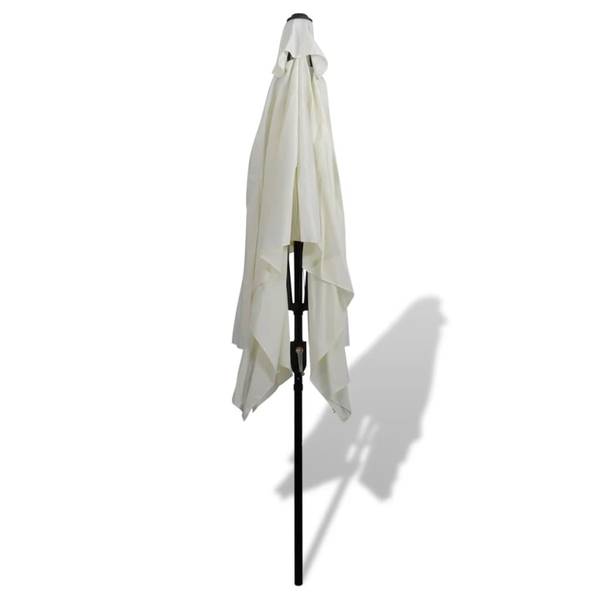 Sonnenschirm 3000089-1 Weiß - Polyester - Stahl - 300 x 240 x 200 cm