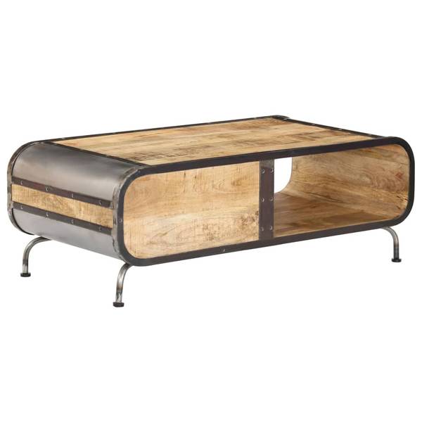 Couchtisch D357 Braun - Massivholz - 50 x 35 x 100 cm