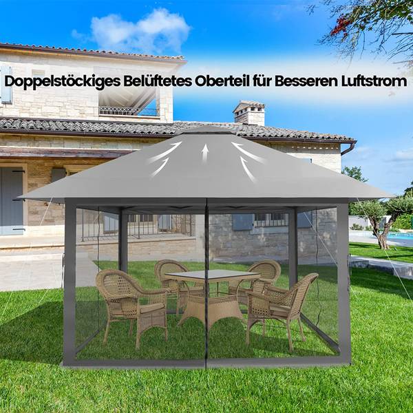 Gartenpavillon NP10828 Grau