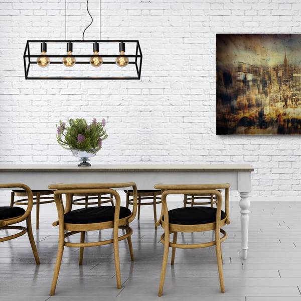 Suspension FABIAN Noir - Acier - 28 x 161 x 80 cm