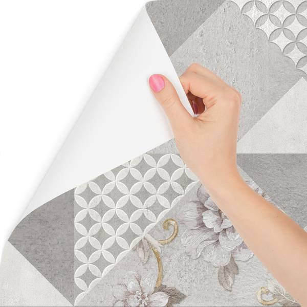 Vlies-Fotobehang ABSTRACTE Bloemen Beton 135 x 90 x 90 cm