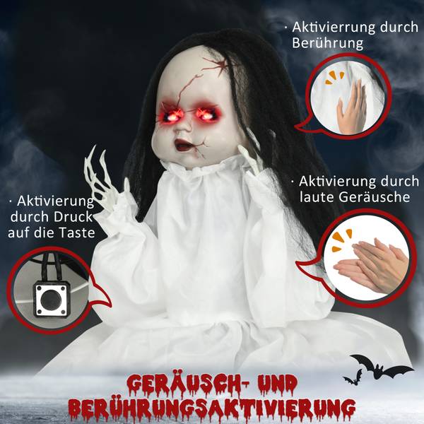 Halloween Mörderpuppe 844-686V00WT Weiß - Textil - 15 x 60 x 60 cm