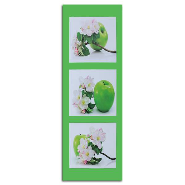 Wandbild apfel und blumen 40 x 120 cm