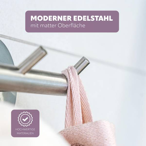Hakenleiste Piazza 90406 Silber - Metall - 20 x 6 x 6 cm