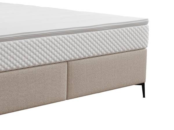 Boxspringbett INAO Beige - Textil - 165 x 105 x 207 cm