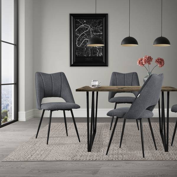Esszimmerstuhl VIGO 2er-Set Grau - 2er Set