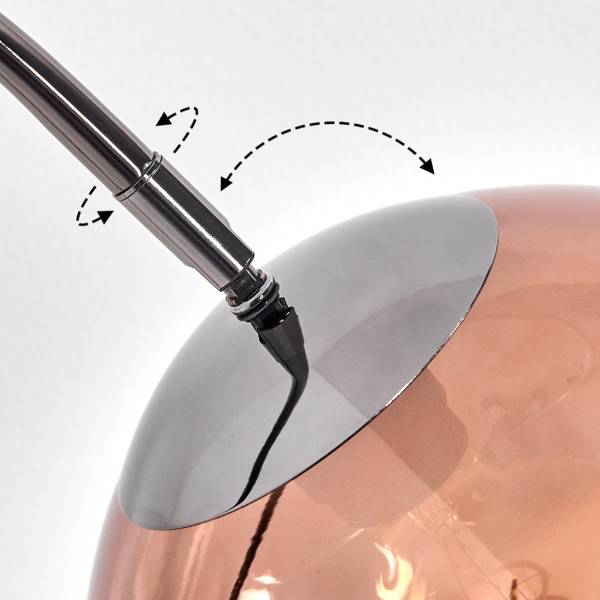 Stehlampe Cesaro Aluminium - Klarglas - 30 x 140 x 52 cm
