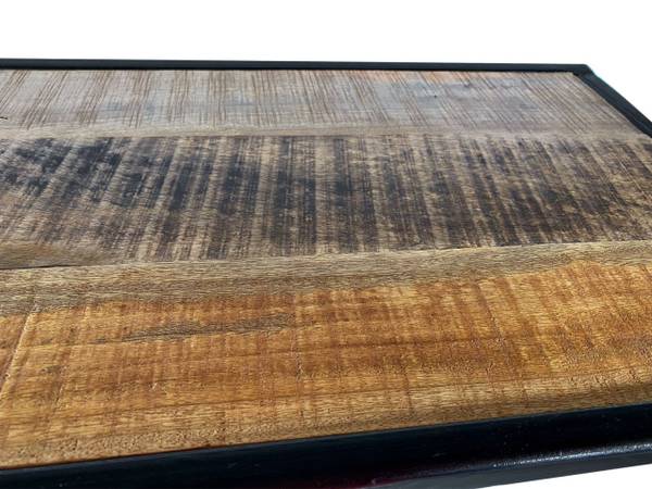 Bücherregal Liverpool Bücherbord Schwarz - Braun - Metall - Massivholz - 75 x 115 x 36 cm