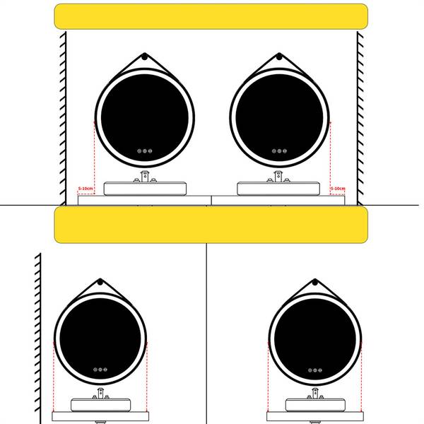 Badzimmerspigel LED Touch beschlagfrei 60 x 60 cm