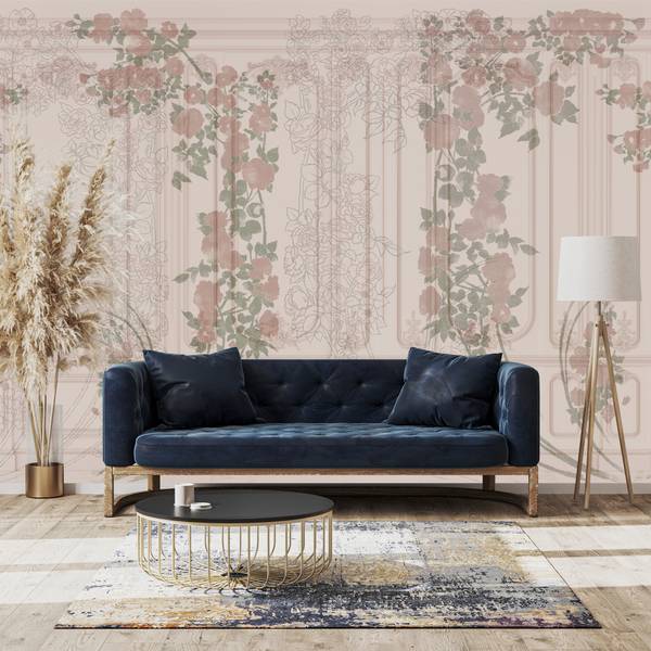 Vlies-Fotobehang BLOEMEN BAROK Bladeren 180 x 120 x 120 cm