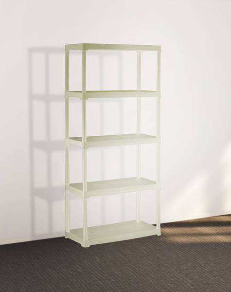 Gartenschrank Gelsomina Weiß - Kunststoff - 80 x 176 x 40 cm