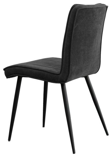 Stuhl LENA Grau - Metall - Massivholz - Textil - 43 x 86 x 57 cm