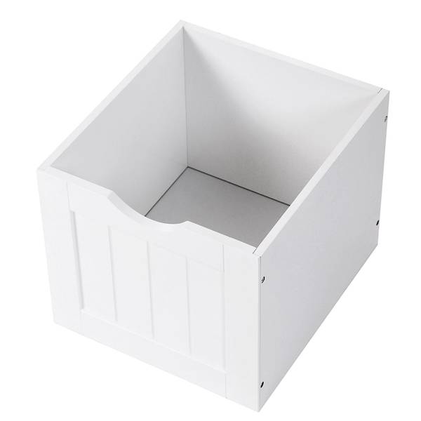 Badezimmerregal Standregal San Diego Weiß - Holzwerkstoff - 89 x 30 x 30 cm