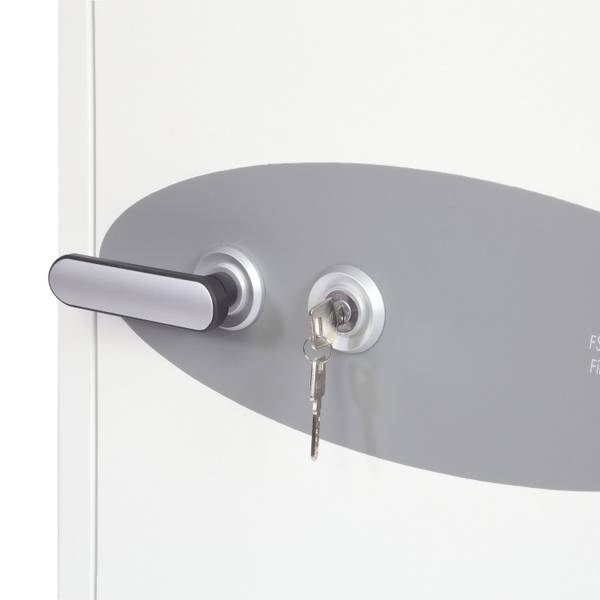 Feuerschutztresor FS0442K Weiß - Metall - 52 x 82 x 52 cm