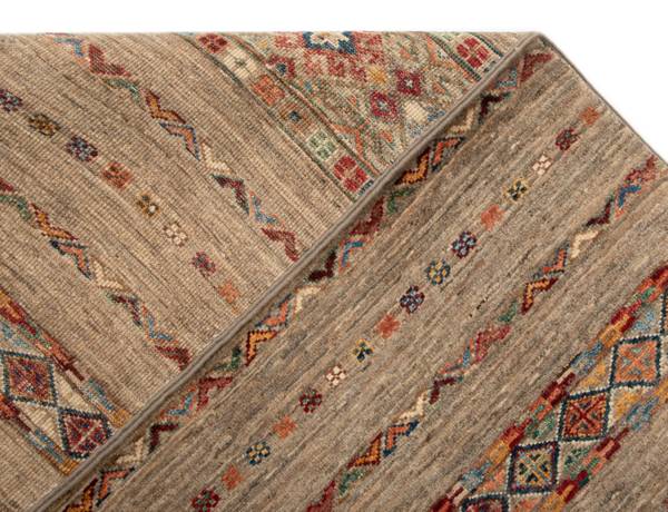 Tapis Torkman LXXXIII Gris - Laine - 175 x 1 x 214 cm