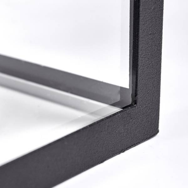 Außenwandleuchte Piasco Anthrazit - Schwarz - Durchsichtig - Tiefe: 13 cm