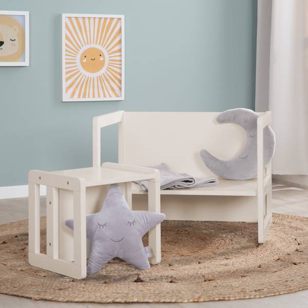 Kindersitzgruppe David Beige - Massivholz - 1 x 1 x 0 cm