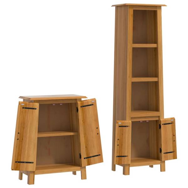 Badmöbel 3223461 2-teilig Braun - Kiefer - 48 x 170 x 32 cm