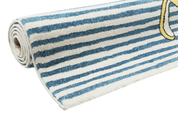 Kinderteppich Semmel Bunny Blau - Polypropylen - 80 x 2 x 150 cm