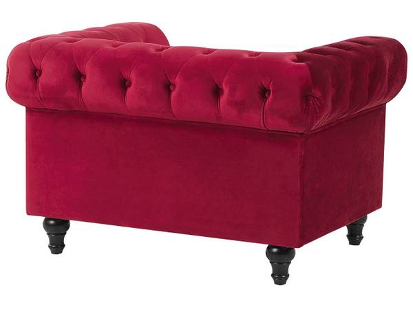 Sessel CHESTERFIELD Burgunderrot - Rot - 110 x 70 x 75 cm
