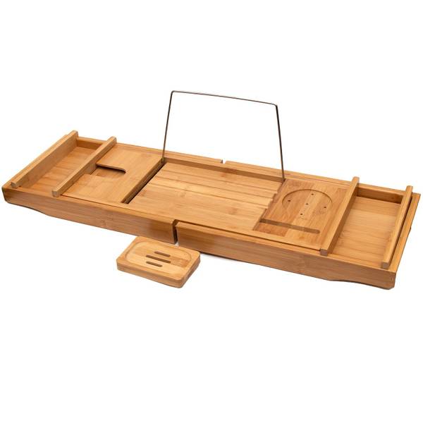 Badewannenablage Bambus Seifenschale Braun - Bambus - 23 x 22 x 75 cm