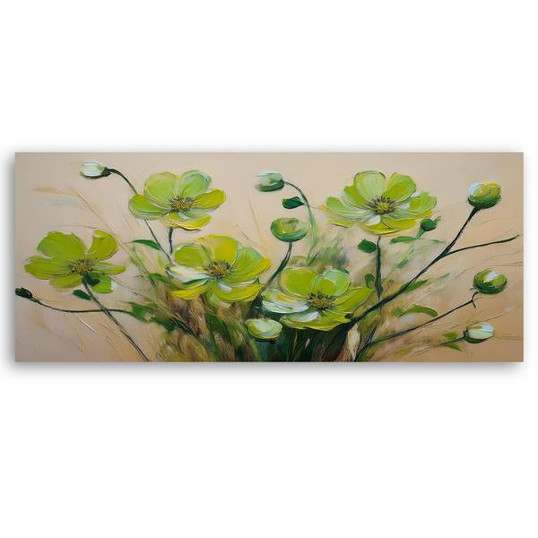 Wandbild blumen pflanzen komposition 90 x 30 cm
