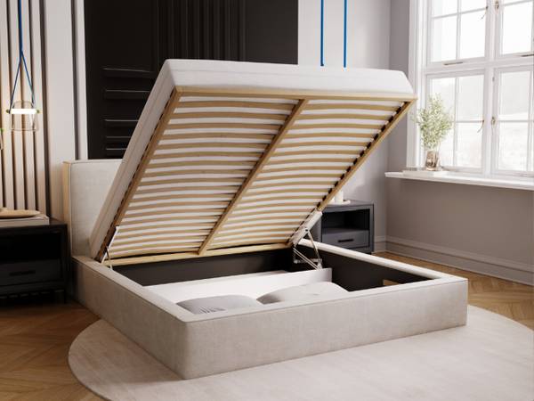 Polsterbett MONACO Beige - Liegefläche Breite: 180 cm