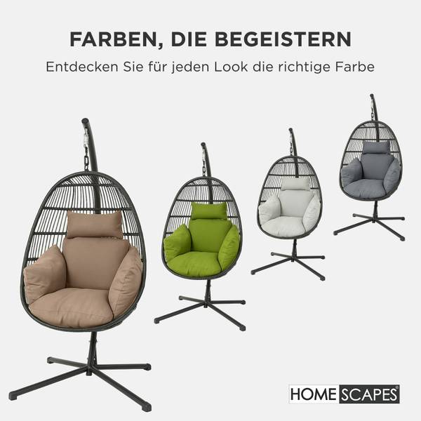 Hängesessel Kissen SF2324 Grau - Polyester - 110 x 15 x 112 cm
