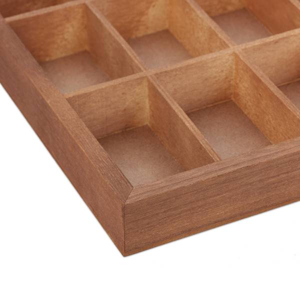 Sortierbox aus Holz Braun - Holzwerkstoff - 32 x 4 x 26 cm
