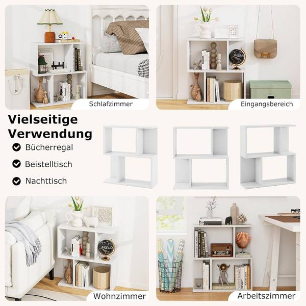 Bücherregal VH34592ITDE Weiß - Holzwerkstoff - 18 x 56 x 50 cm